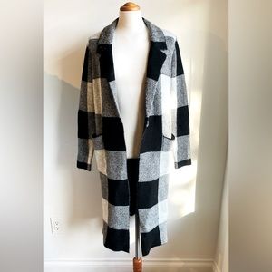 Dynamite Checkered Coatigan